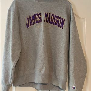 Embroidered JMU champion crew neck!